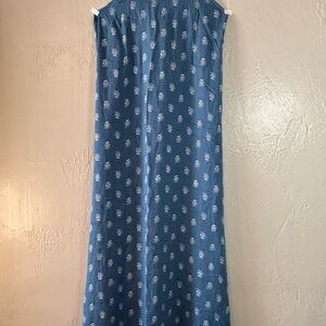 Medium Beachgold Blue Floral Maxi Dress